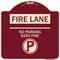 Signmission Fire Lane No Parking $250 Fine W/ No Parking Heavy-Gauge Aluminum Sign, 18" x 18", BU-1818-24014 A-DES-BU-1818-24014 - alternate 1